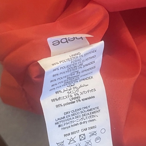 NWOT Bebe Neon Orange Pencil Skirt Size 4 Lined - Picture 12 of 12